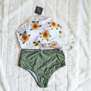 Zaful spaghetti strap printed tankini set Medium Size 6